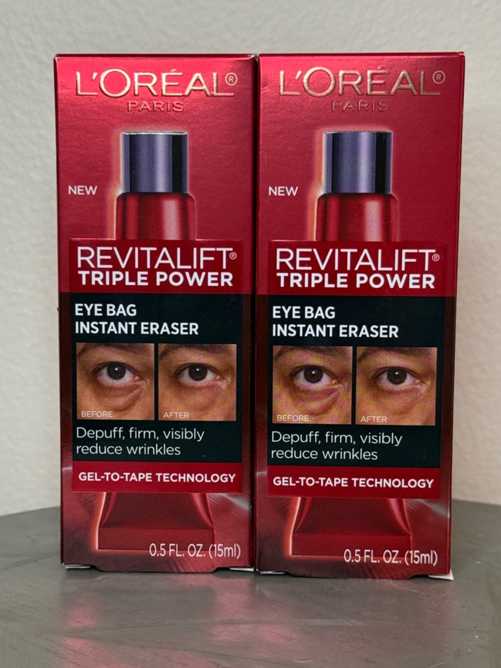 L'Oreal Revitalift Triple Power Eye Bag Instant Eraser - Red - Picture 1 of 5